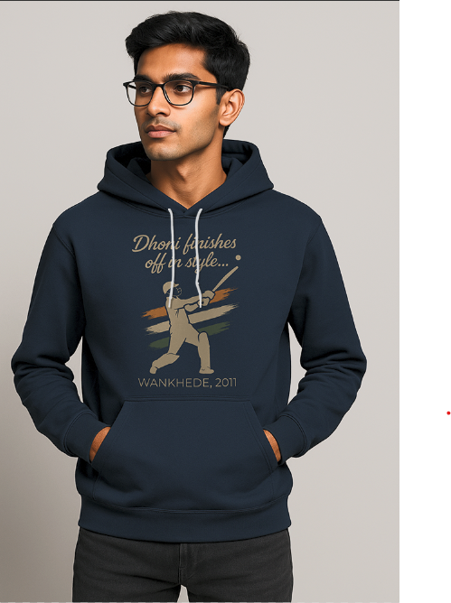 Dhoni Finishes Off in Style Hoodie- Unisex | India’s Finest Hour Series