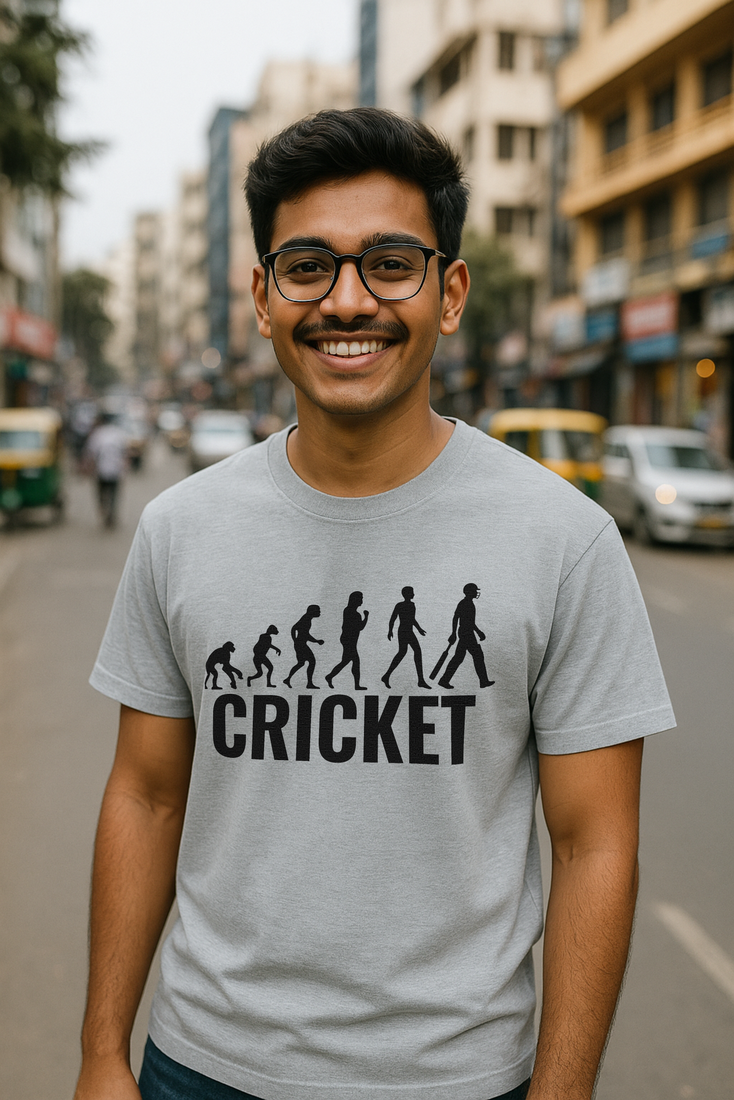 Cricket Evolution Crew T-Shirt – Unisex | Street Cricket Series