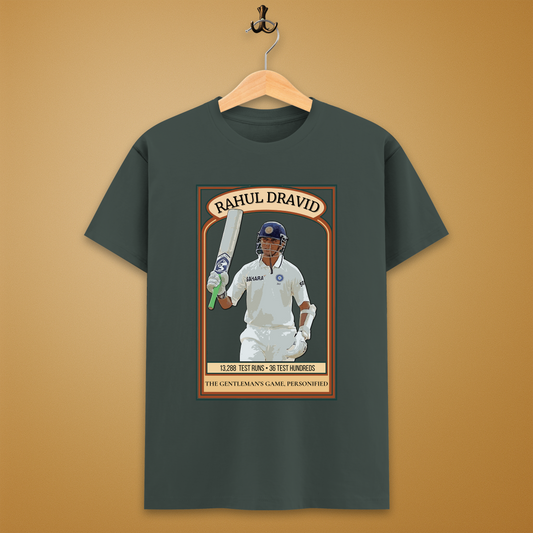 Rahul Dravid Player Card Crew T-Shirt – Unisex | Legends Series